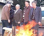 Valsts vēstures stunda pie barikāžu ugunskura