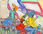 Liepājas skolnieces zīmējums aizceļo uz Belvjū