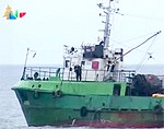 Pie Palangas uz sēkļa uzskrien bijušais Liepājas zvejas kuģis