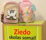 Liepājas “Rimi” atklāj akcijas “Skolas soma” skolas lietu ziedošanas punktu