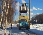 Sals paralizē tramvaju kustību