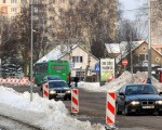 Klaipēdas iela vaļā, jābrauc lēni