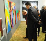 Vienkopus apskatāmi elites mākslinieku darbi. Izstāde “UPB ART/MĀKSLA”