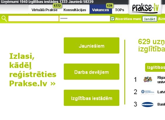 Piedāvās virtuālas prakses