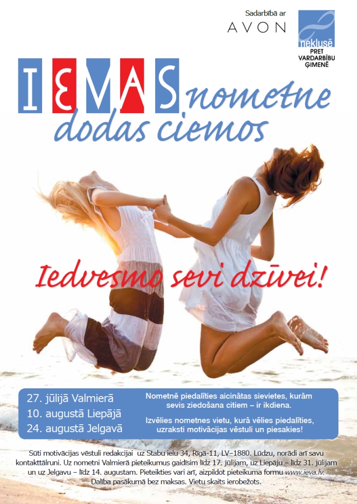 10.augustā notiks labdarības pasākums ”IEVAS nometne dodas ciemos”