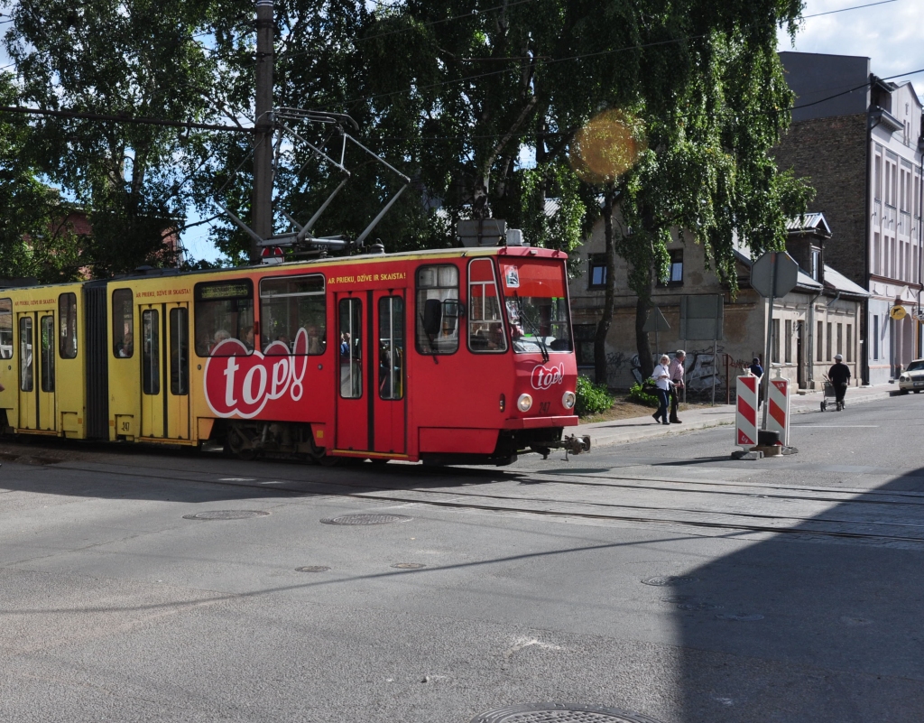Pēc jaunās līnijas atklāšanas tramvajam vairāk pasažieru