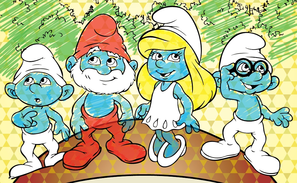 Viesosies muzikāla izrāde bērniem “Smurfiņi un zelta statuete”