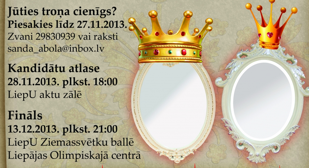 Meklē LiepU Ziemassvētku balles karaļa un karalienes troņmantniekus