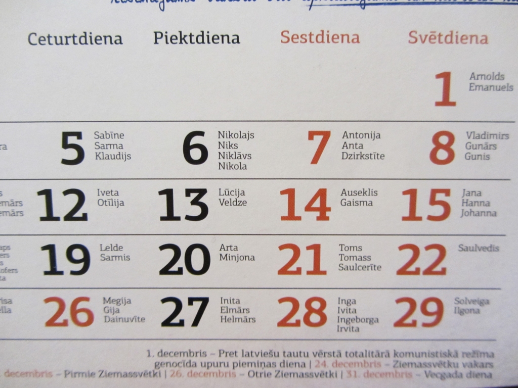 Gada nogalē pārceltas divas darbadienas