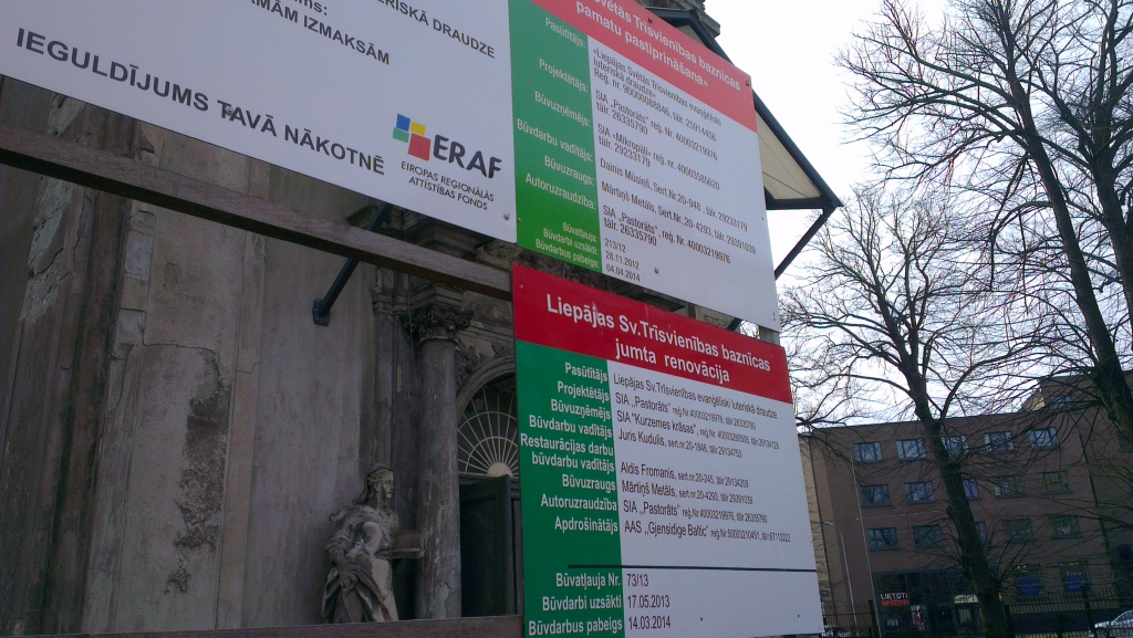 Pabeigta Sv. Trīsvienības baznīcas pamatu stiprināšana