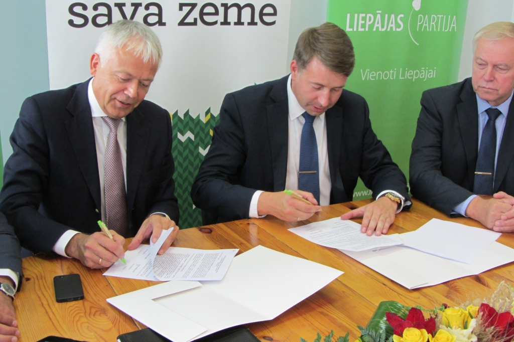 Liepājas partija paraksta vienošanos ar ZZS