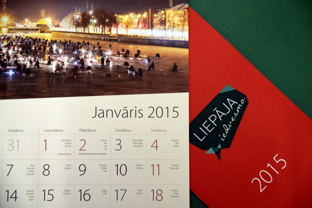 Klajā laists Liepājas kalendārs 2015.gadam