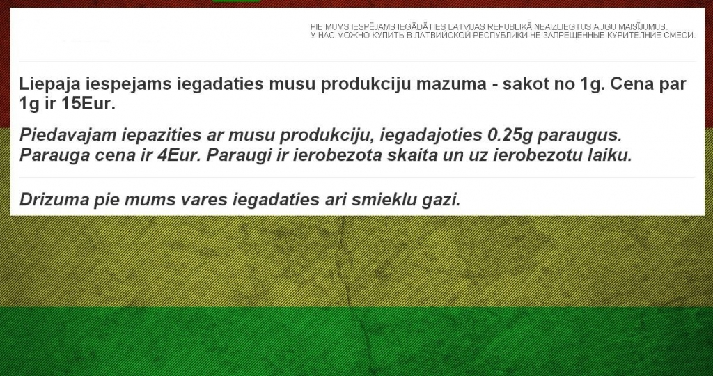 Internetā tirgo apreibinošās vielas
