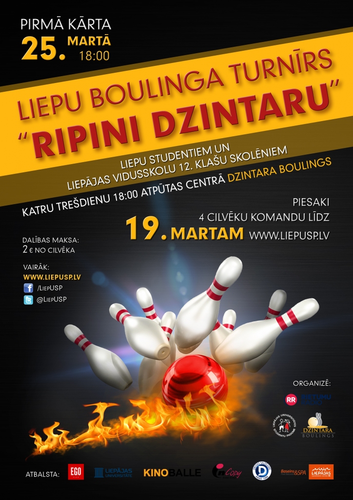 Rīko LiepU boulinga turnīru ”RIPINI DZINTARU”
