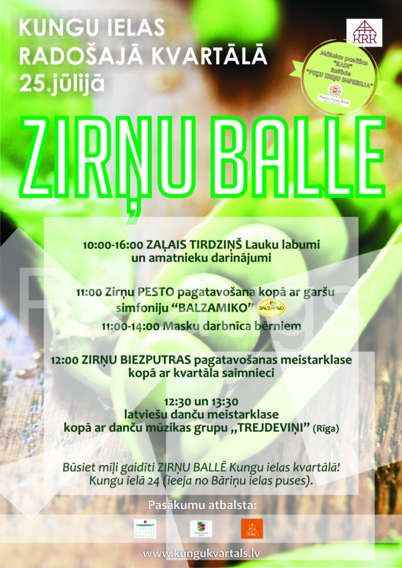 Kungu ielas kvartālā svinēs Zirņu balli