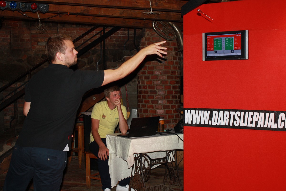 Aizvadīta “Liepājas darts” premjerlīgas trešā sacensību kārta