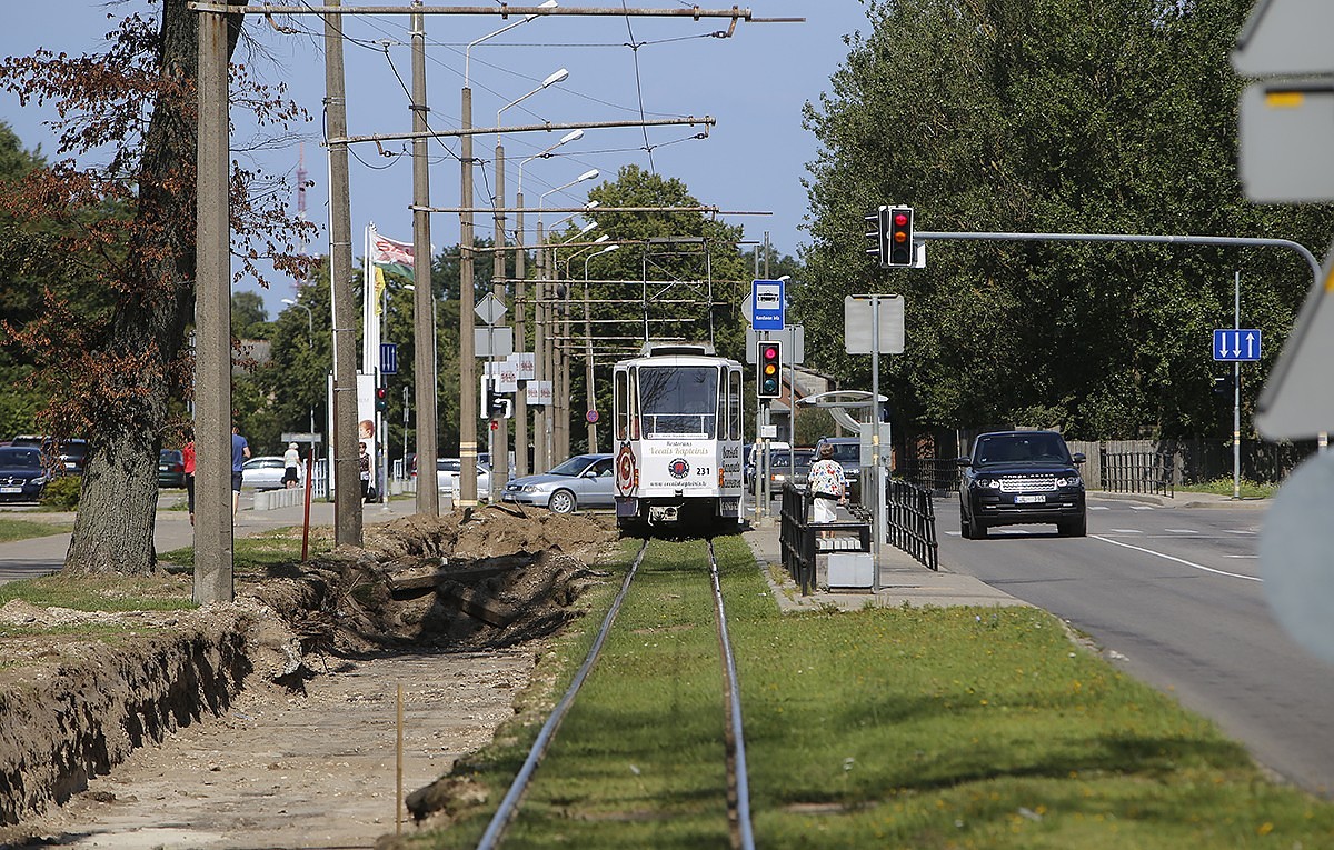 Tramvaja sliežu renovācijas laikā tiks slēgta satiksme Klaipēdas ielas posmā