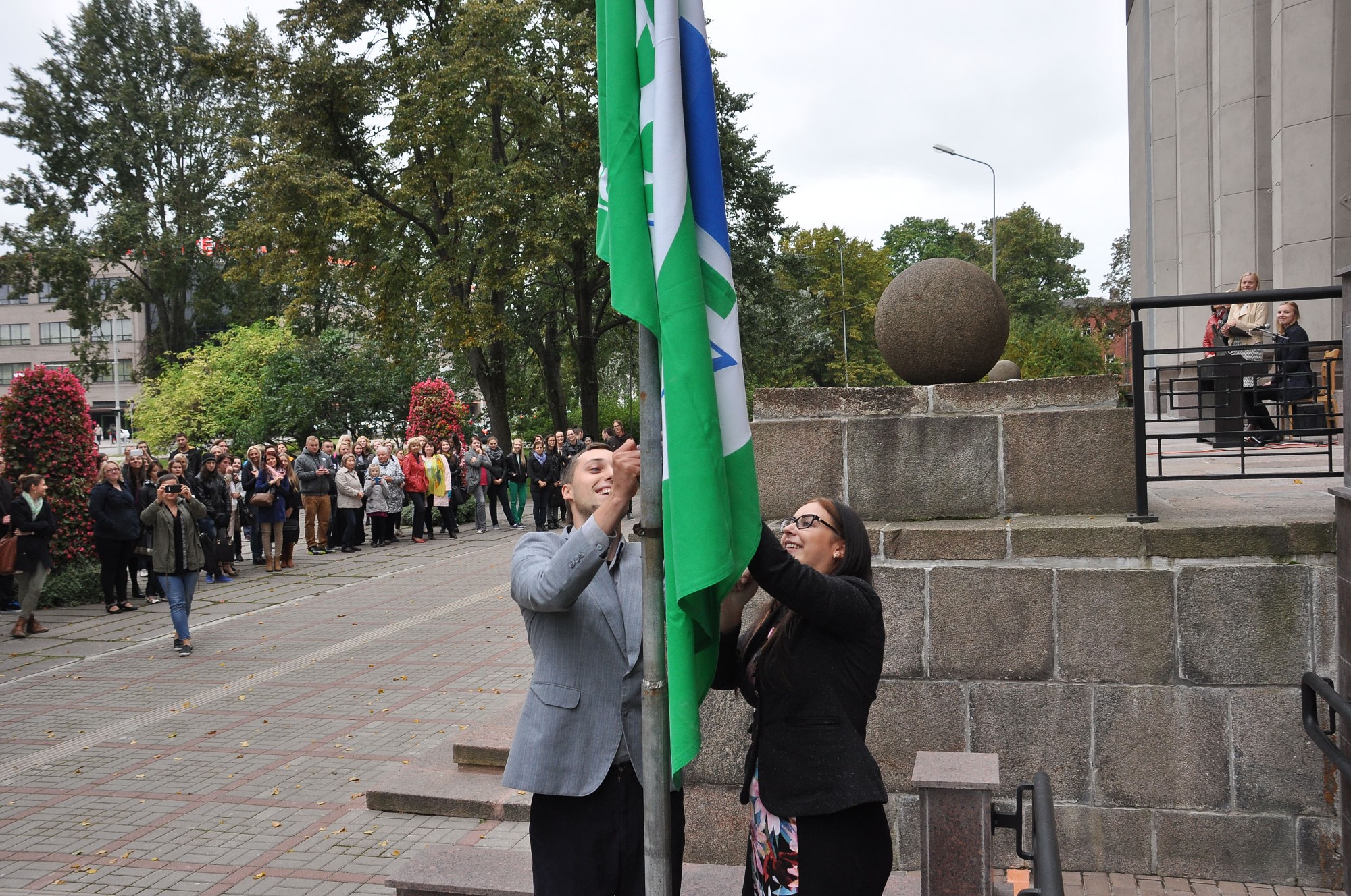 Pie Liepājas Universitātes plīvo Zaļais karogs
