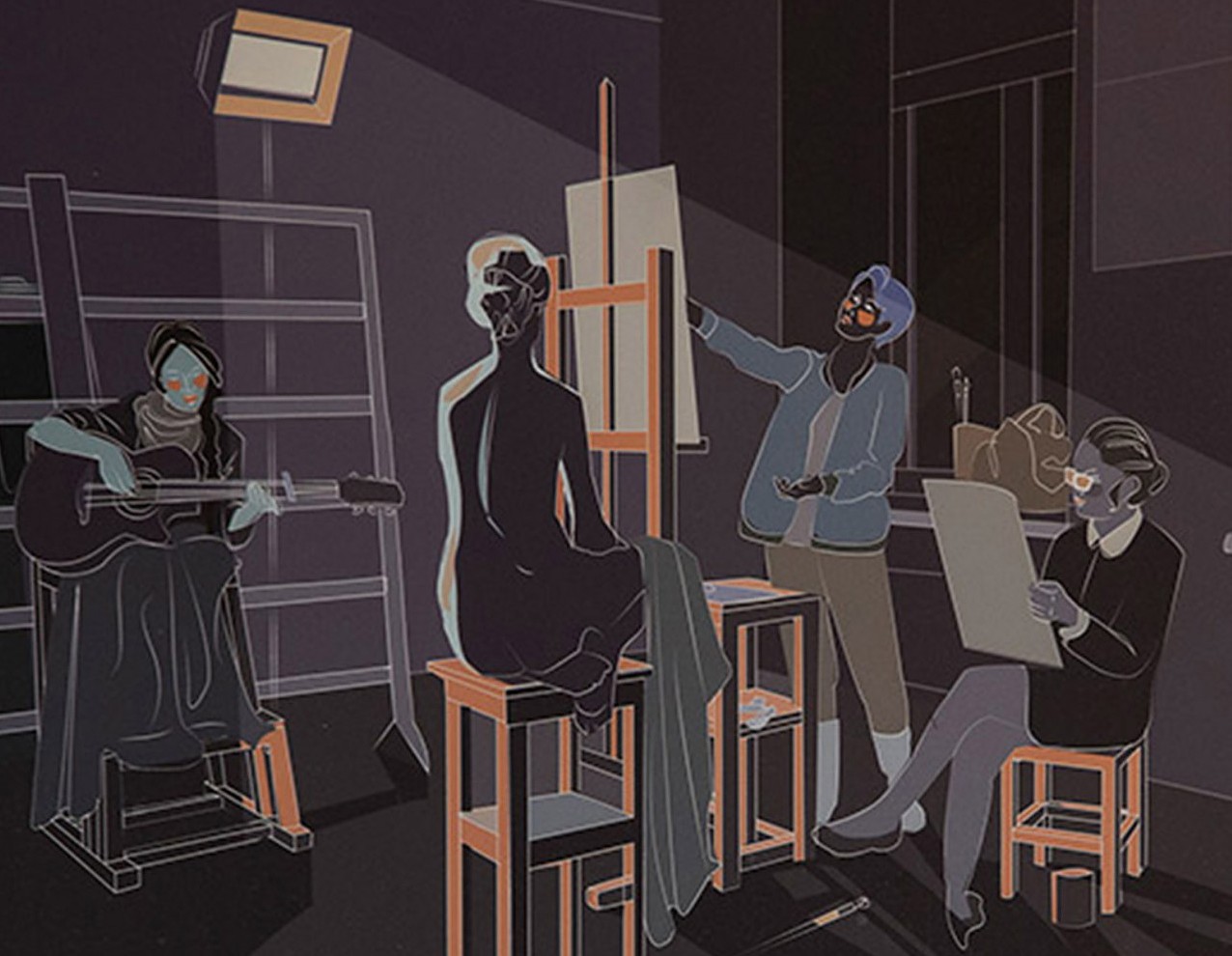 Dizaina un mākslas vidusskolā apskatāma grafisko darbu izstāde