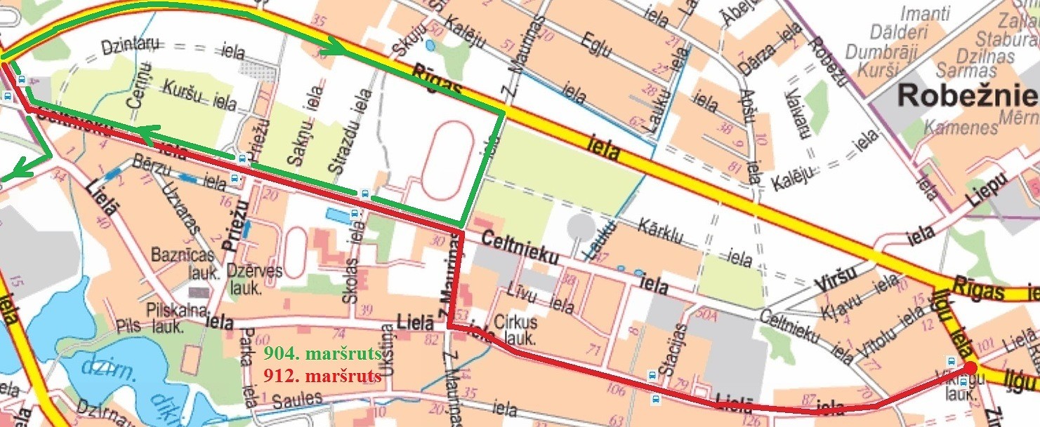 Grobiņas svētku laikā būs izmaiņas 904.un  912.autobusa maršrutā