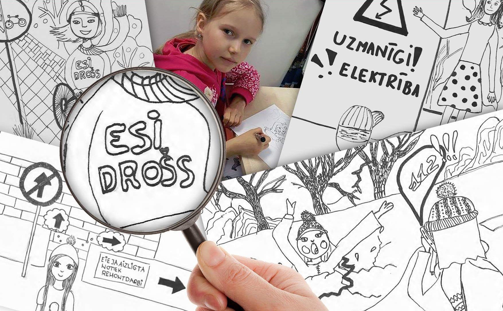 Jaunieši izveido krāsojamo grāmatu pirmklasniekiem