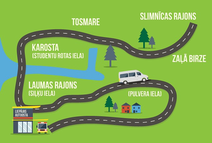24. maršruts – tiešais reiss uz autoostu un atpakaļ