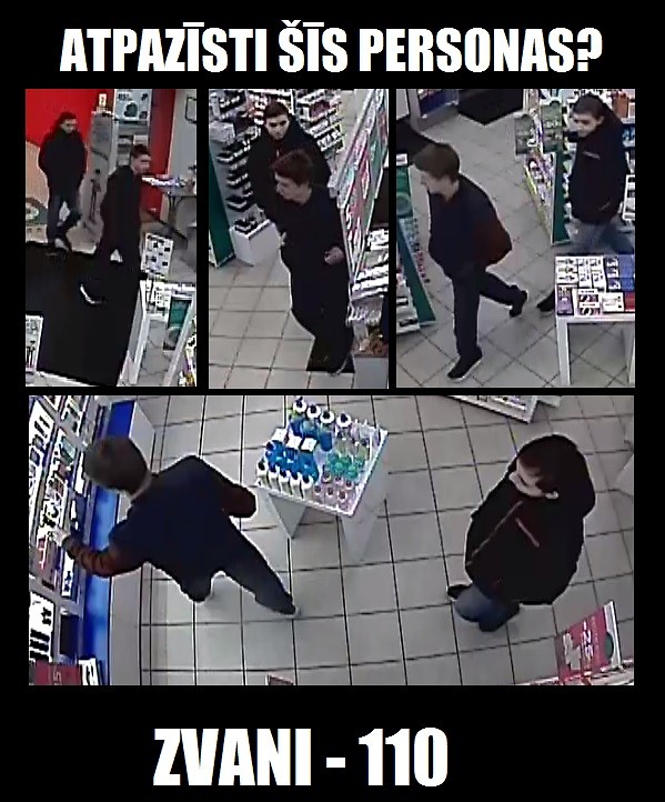 Lūdz palīdzību aptiekas apzadzēju atpazīšanā