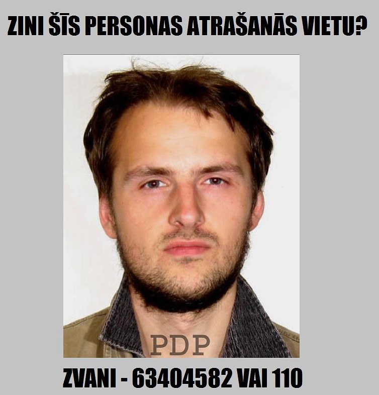 Lūdz palīdzību bezvēsts pazuduša vīrieša meklēšanā