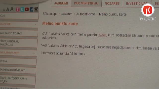 Samazinājies melno punktu skaits uz Latvijas autoceļiem