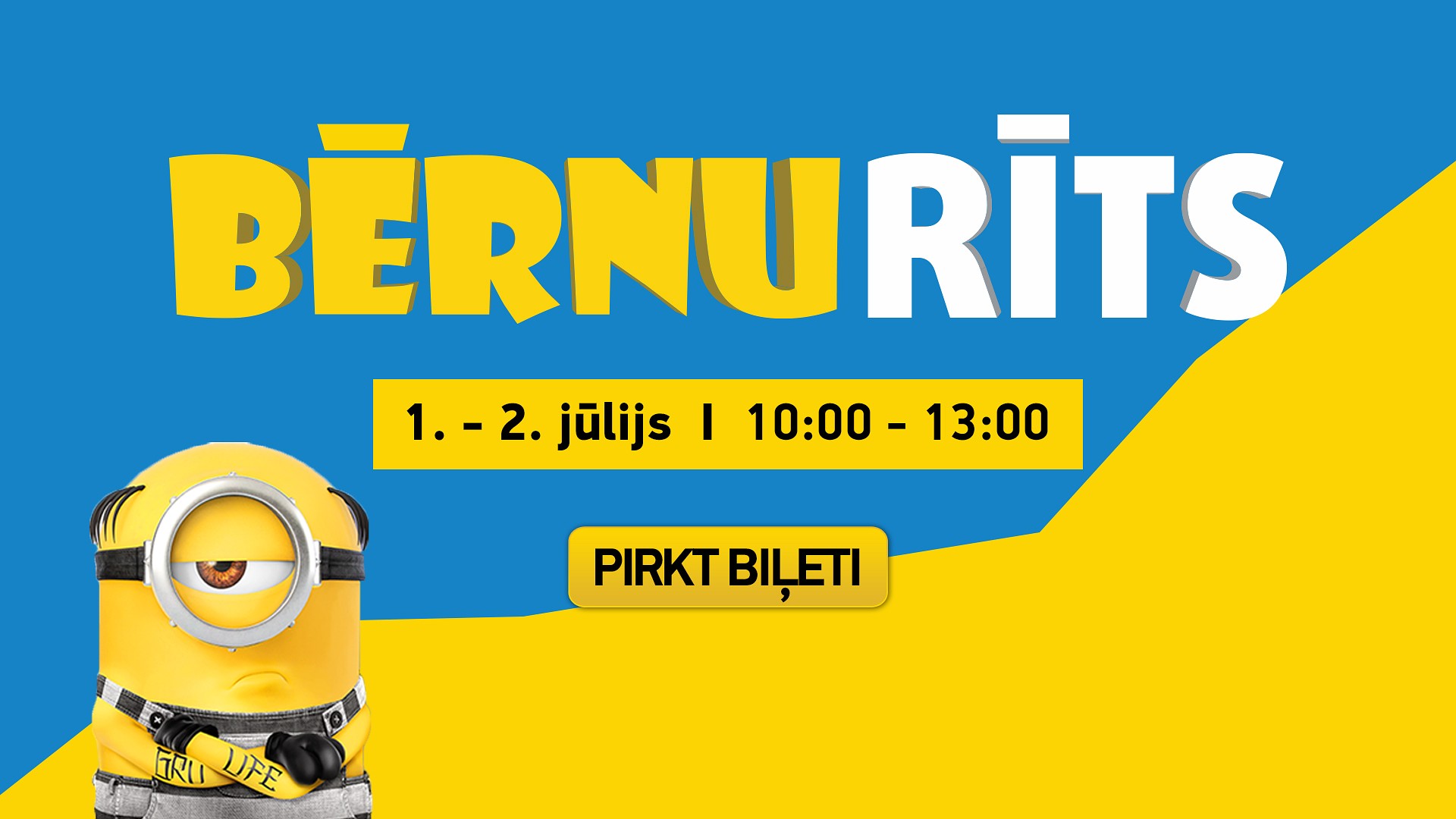 1. un 2. jūlijā BĒRNU RĪTS ar filmu “Nejaukais es 3”