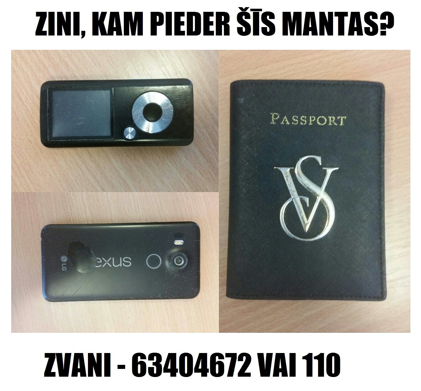Policija meklē mantu īpašniekus
