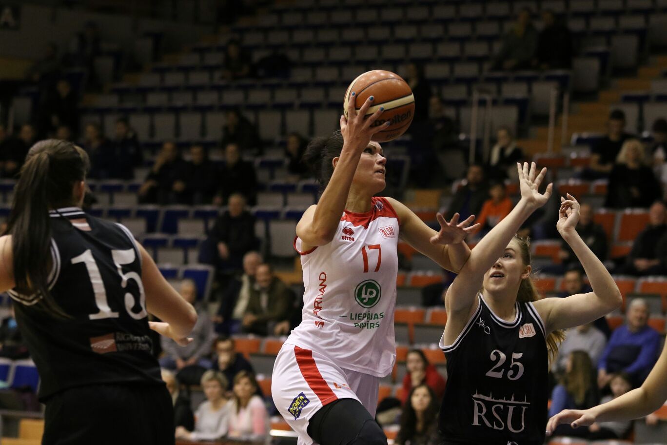“Liepājas papīrs”/LSSS basketbolistes pārliecinoši uzvar RSU