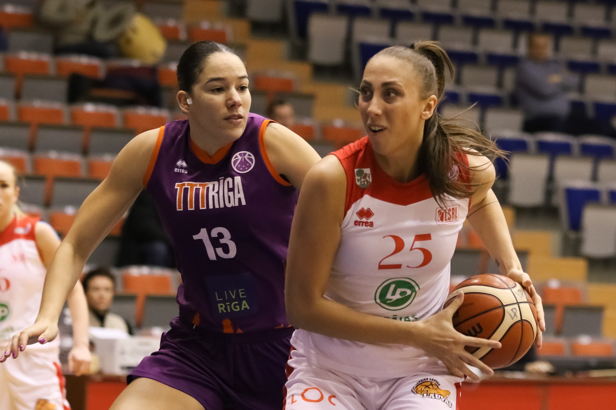 “TTT Rīga” basketbolistes Latvijas vadošo komandu dueli sakauj “Liepājas papīru”/LSSS