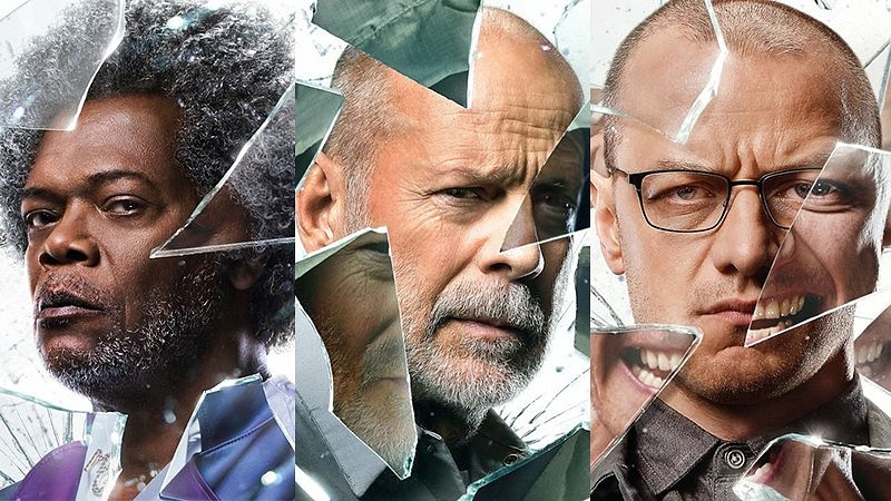Brūss Viliss, Semjuels Lī Džeksons un Džeimss Makavojs filmā MISTERS STIKLS