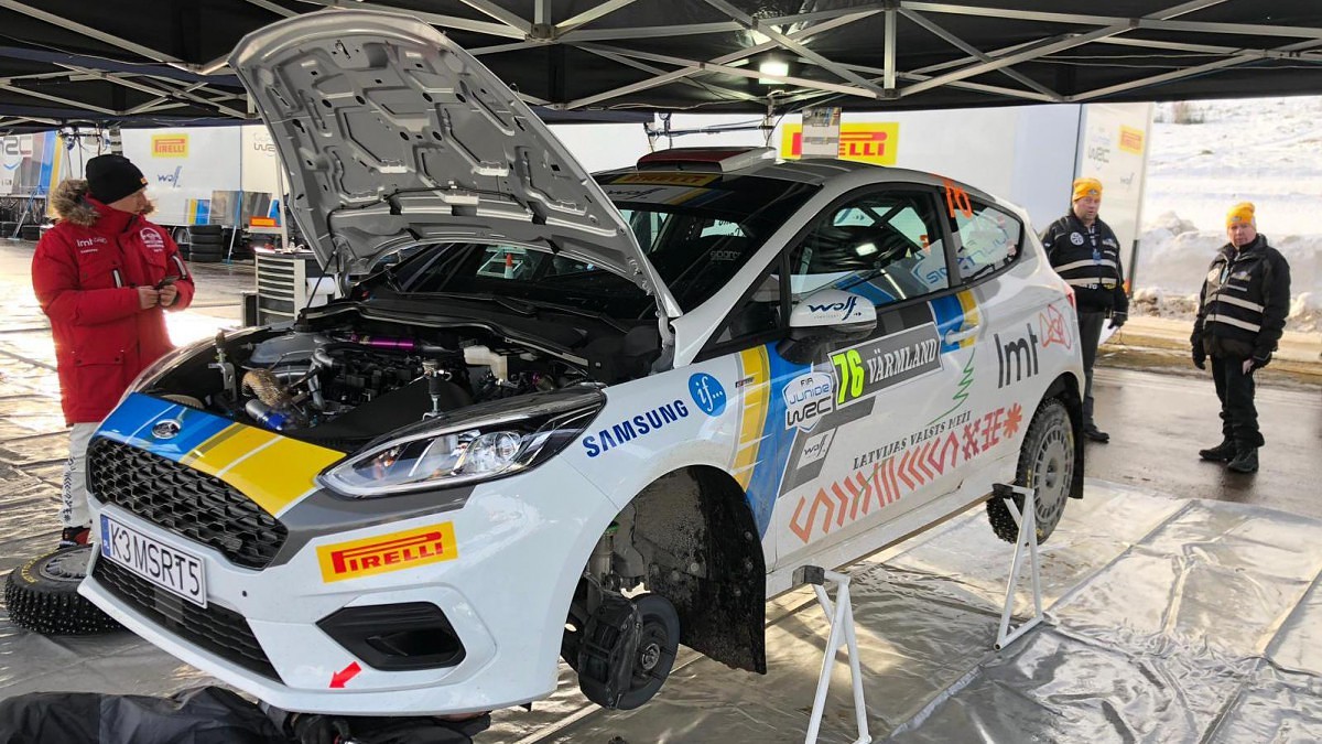 Pēc Zviedrijas WRC rallija pirmās dienas Sesks/Caune otrie savā klasē