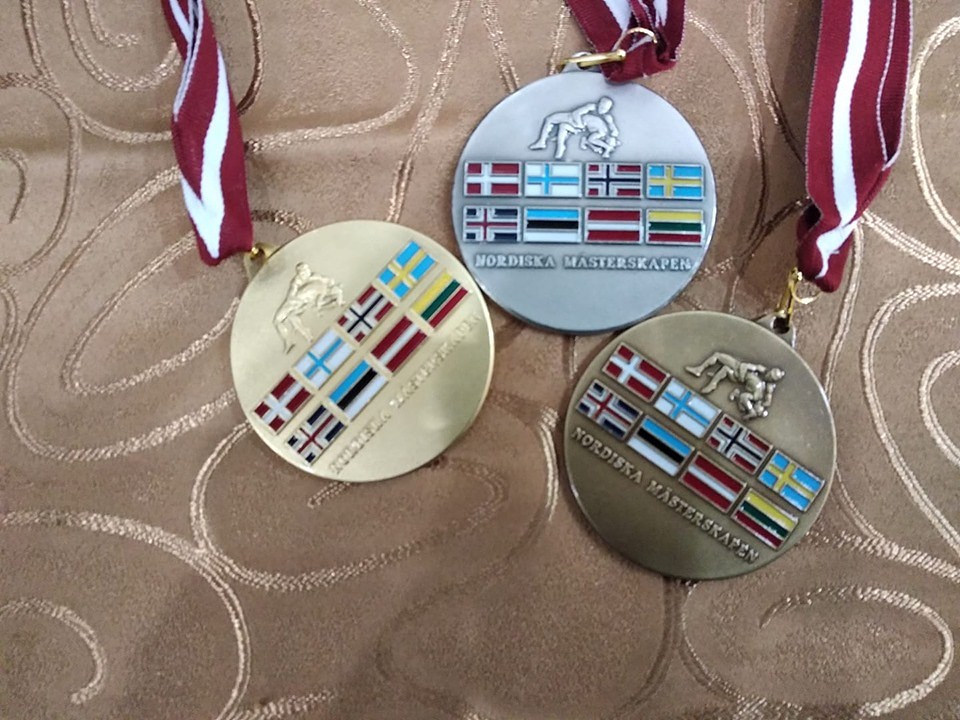 Cīkstoņiem medaļas Ziemeļvalstu čempionātā