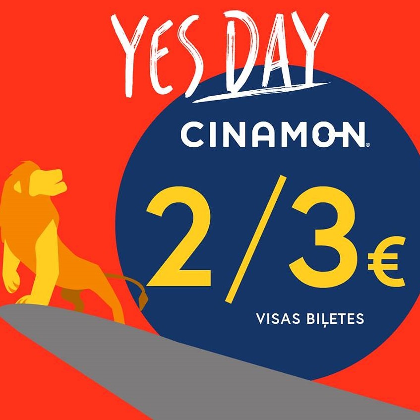 YES DAY kinoteātrī CINAMON BALLE jau 31. jūlijā!