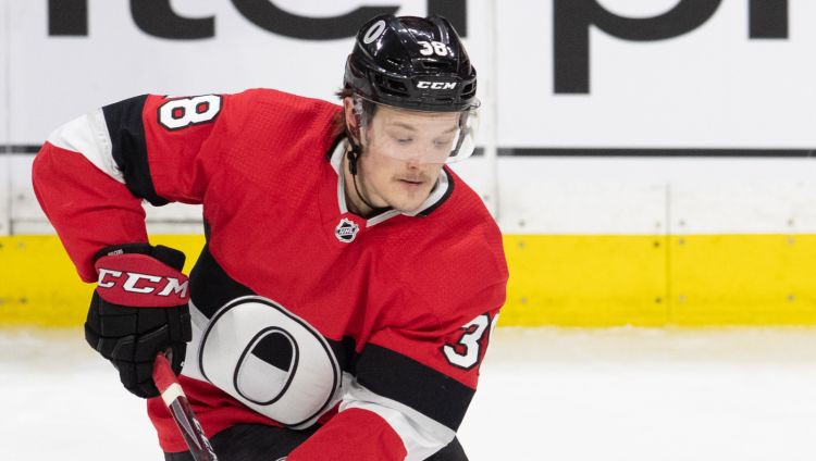 Rūdolfs Balcers arī savā sezonas otrajā NHL mačā neizcēlās ar punktiem