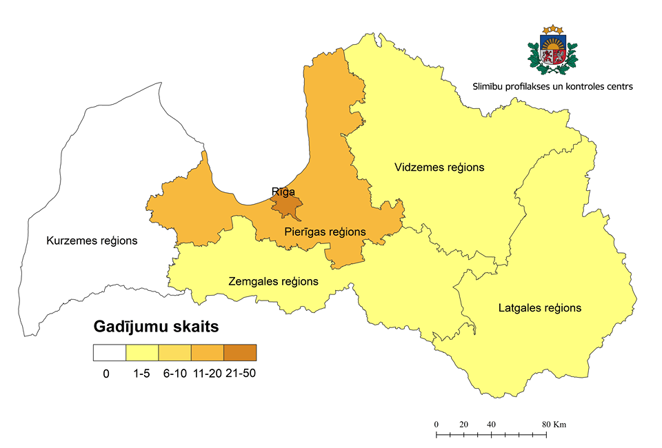 Valstī līdz šim reģistrēts 71 ar koronavīrusa izraisīto slimību sasirdzis cilvēks; Kurzemē pagaidām neviena