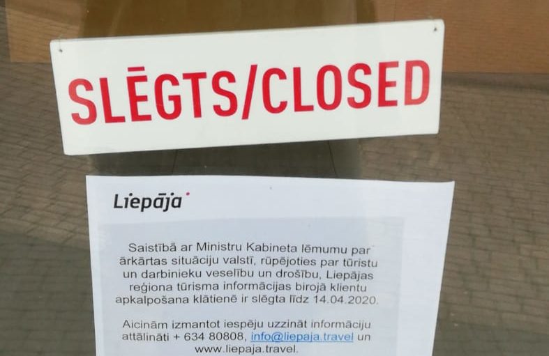 Liepājas reģiona tūrisma informācijas birojs strādās aiz slēgtām durvīm