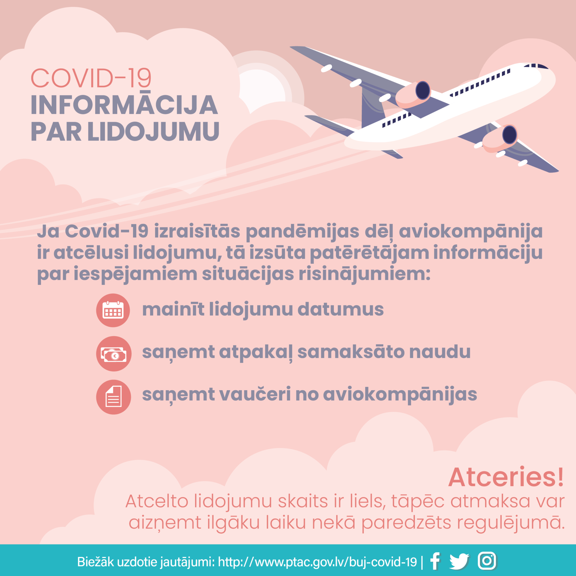 Atcelti avioreisi – kā rīkoties