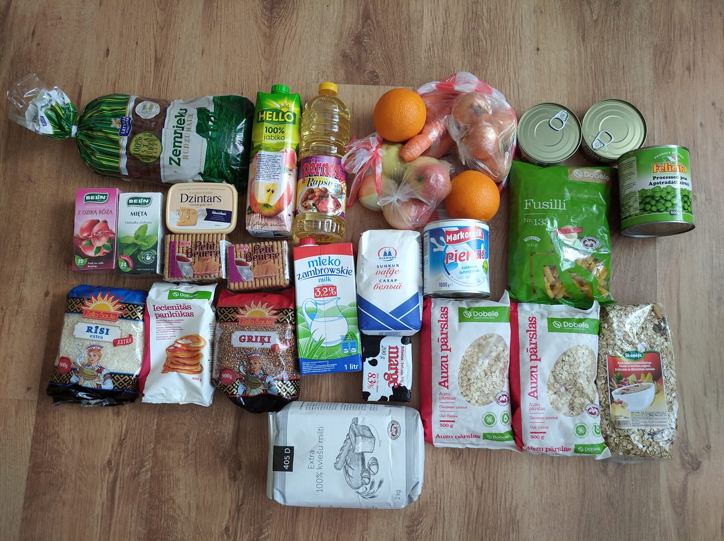 Pārtikas pakas – izdevīgāk naudā, ne graudā