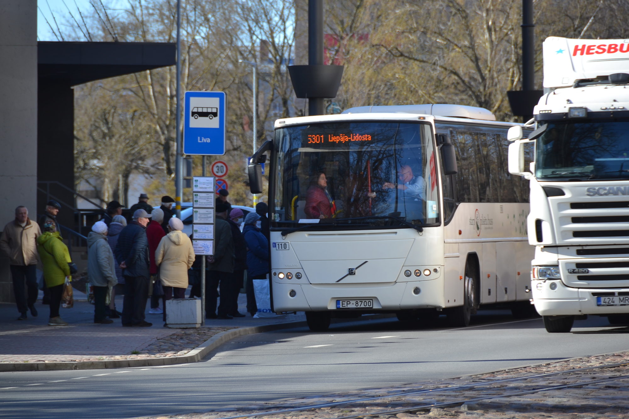 Dīkstāve arī Liepājas autobusu parka šoferiem