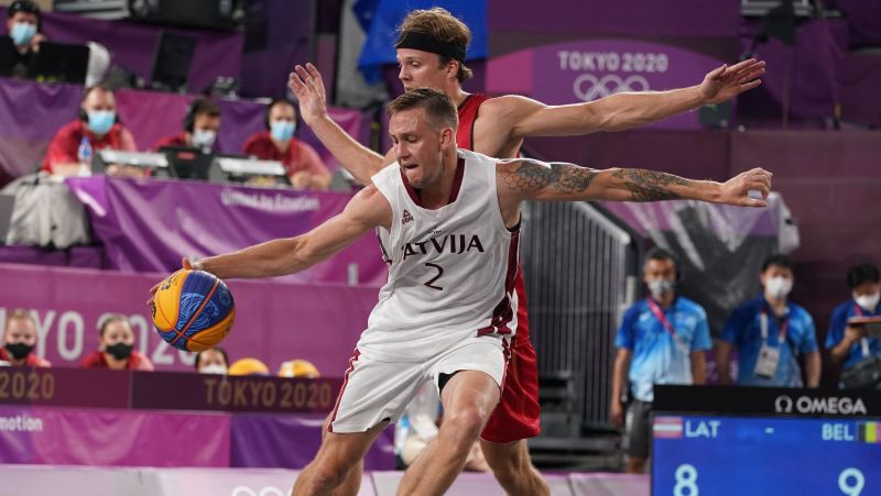 Latvijas 3×3 basketbola izlasei sāpīgs zaudējums spēlē pret Beļģiju