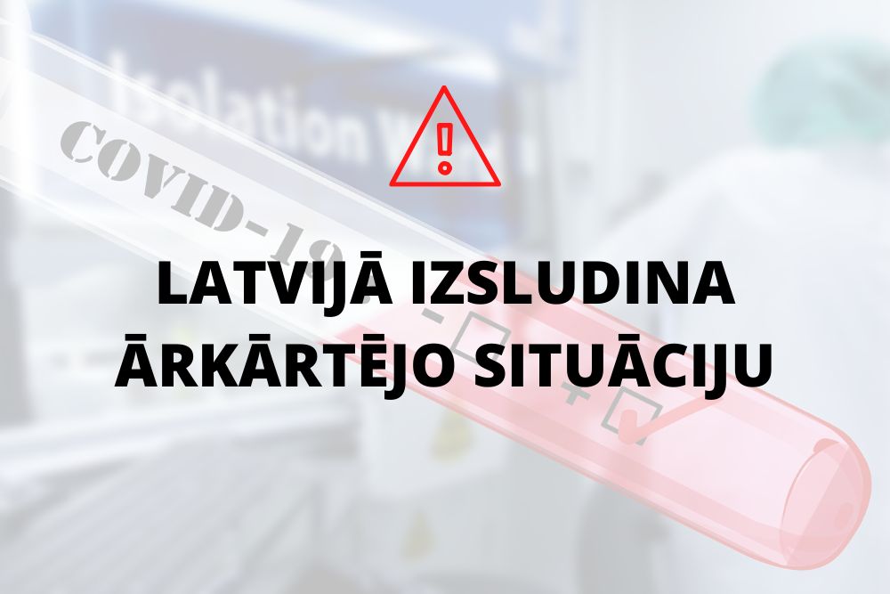 Ārkārtējā situācija un jauni ierobežojumi sāksies pirmdien