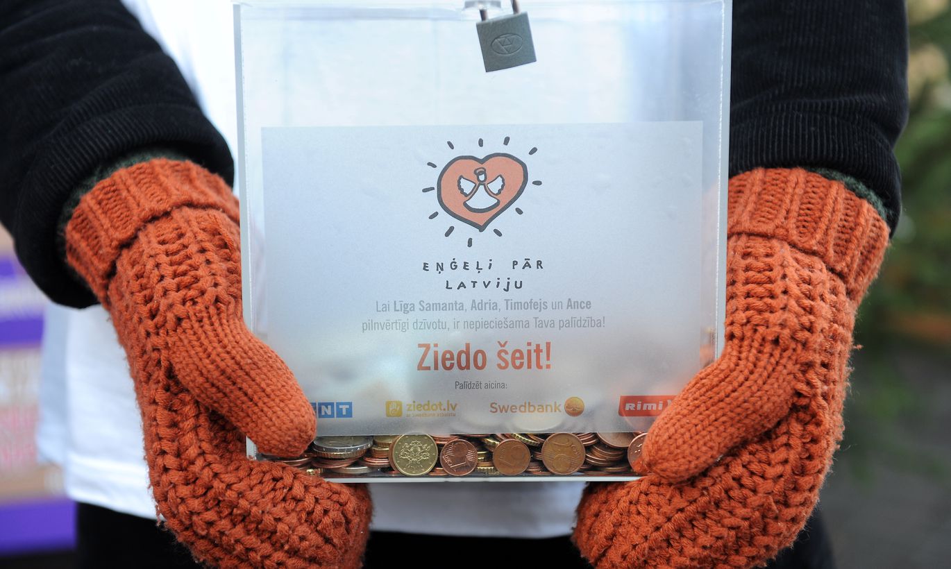 Līdz šim labdarības akcijā “Eņģeļi pār Latviju” saziedoti 345 000 eiro
