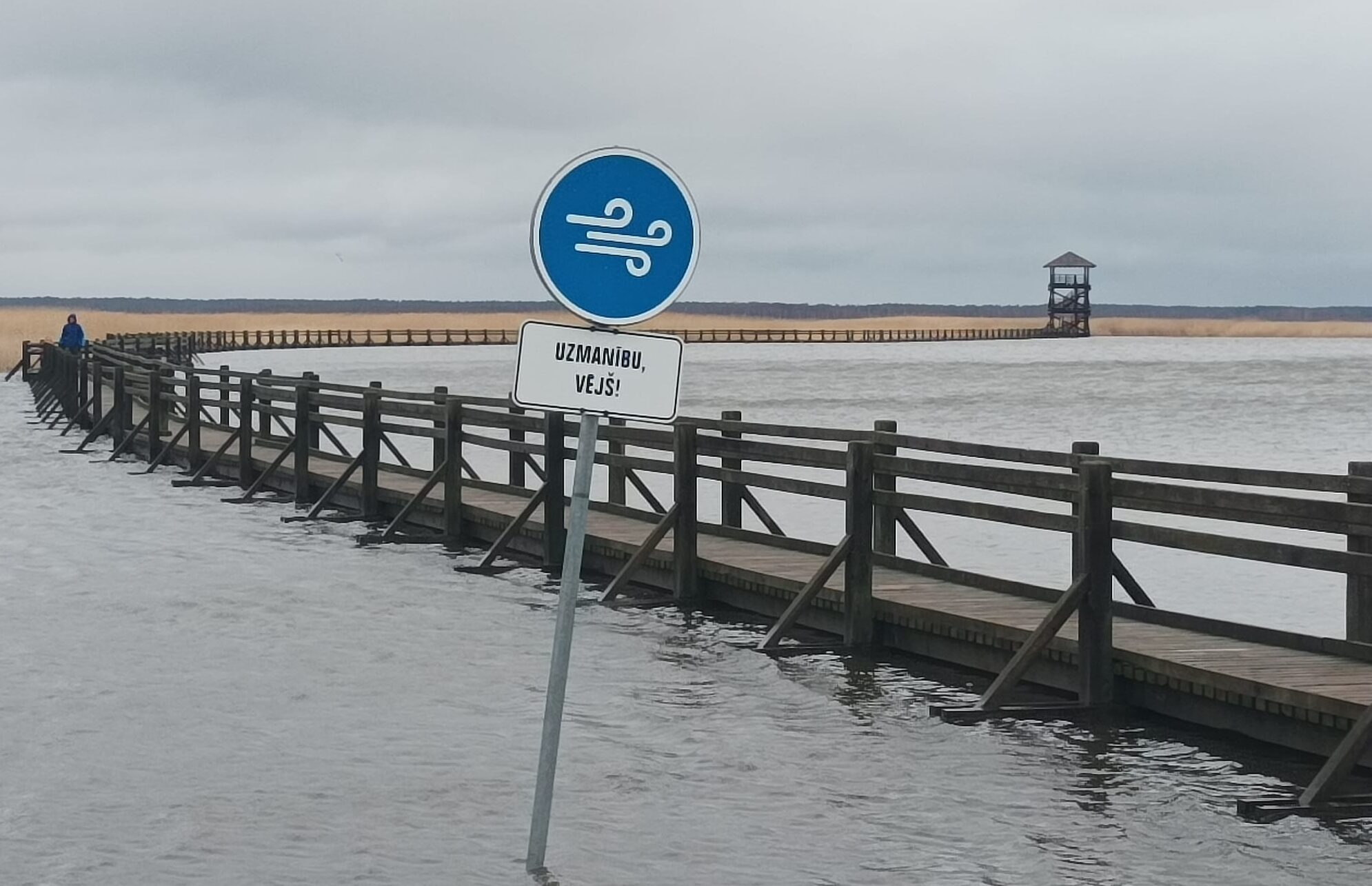 Liepājas ezerā ūdens līmenis augsts, taču ne katastrofāls