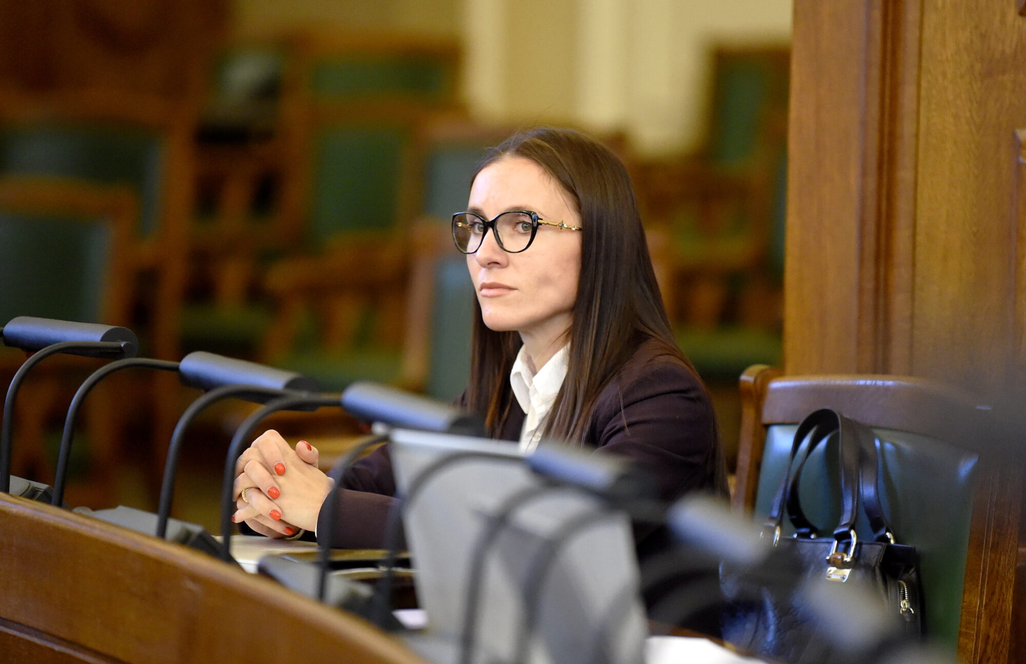 Deputātei Sprūdei Saeimas sēdē aizrāda par sejas maskas neizmantošanu