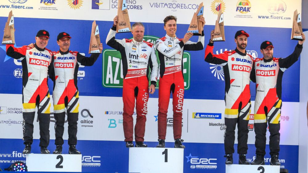 Seska ekipāža ar pusi jaudas pamanās uzvarēt Azoru rallijā “ERC Open” klasē