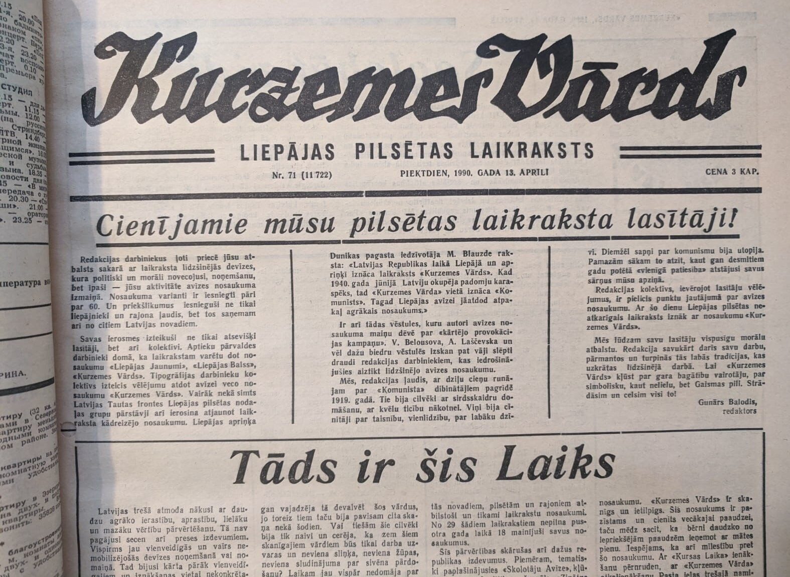 Vēstures līkloči “Kurzemes Vārdā”: Izrakšanu apmaksāja, asfaltēšanai nedod